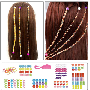 اسباب بازی لوازم آرایشی پک کامل دستگاه بافت مو با نخ رنگی BRAIDED HAIR MACHINE_اسباب بازی